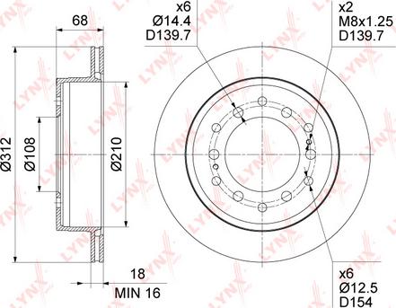 LYNXauto BN-1635 - Kočioni disk www.molydon.hr