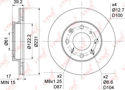 LYNXauto BN-1046 - Kočioni disk www.molydon.hr