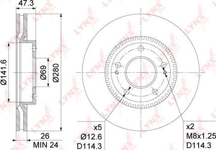 LYNXauto BN-1051 - Kočioni disk www.molydon.hr