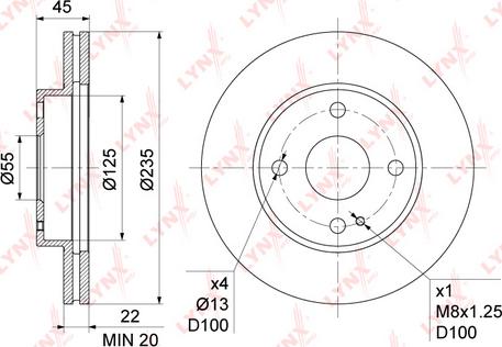 LYNXauto BN-1067 - Kočioni disk www.molydon.hr