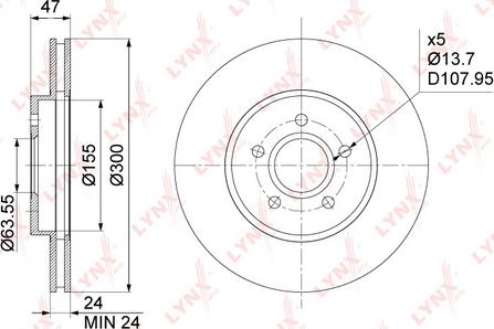 LYNXauto BN-1025 - Kočioni disk www.molydon.hr