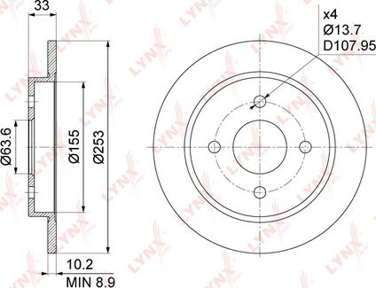 LYNXauto BN-1020 - Kočioni disk www.molydon.hr