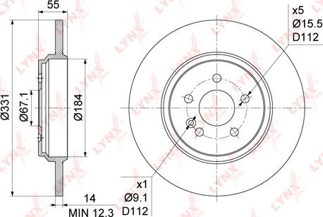 LYNXauto BN-1078 - Kočioni disk www.molydon.hr