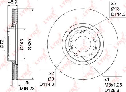 LYNXauto BN-1073 - Kočioni disk www.molydon.hr