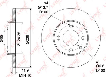 LYNXauto BN-1191 - Kočioni disk www.molydon.hr