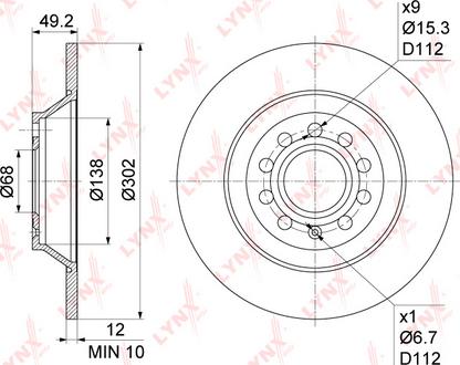 LYNXauto BN-1192 - Kočioni disk www.molydon.hr