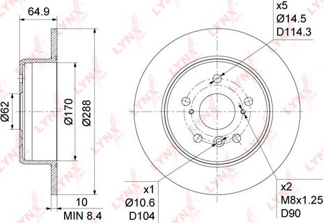 LYNXauto BN-1145 - Kočioni disk www.molydon.hr