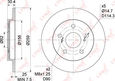 LYNXauto BN-1146 - Kočioni disk www.molydon.hr