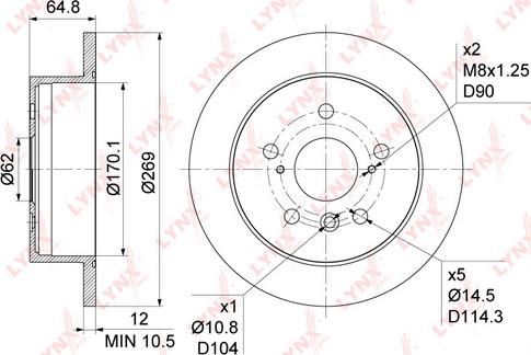 LYNXauto BN-1141 - Kočioni disk www.molydon.hr