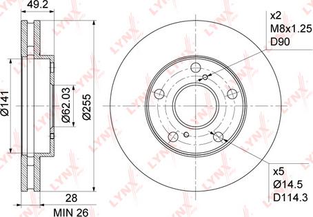 LYNXauto BN-1150 - Kočioni disk www.molydon.hr