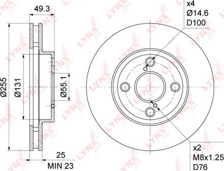 LYNXauto BN-1161 - Kočioni disk www.molydon.hr