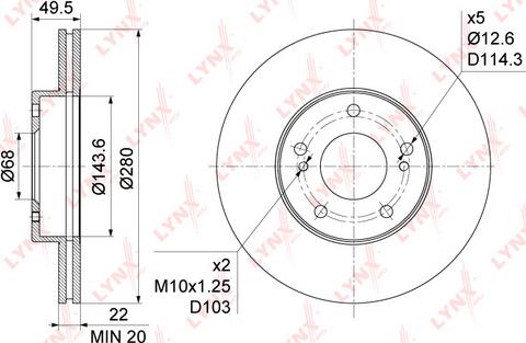 LYNXauto BN-1106 - Kočioni disk www.molydon.hr