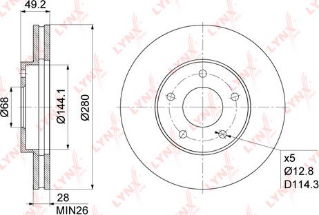 LYNXauto BN-1108 - Kočioni disk www.molydon.hr