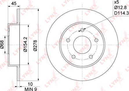 LYNXauto BN-1102 - Kočioni disk www.molydon.hr