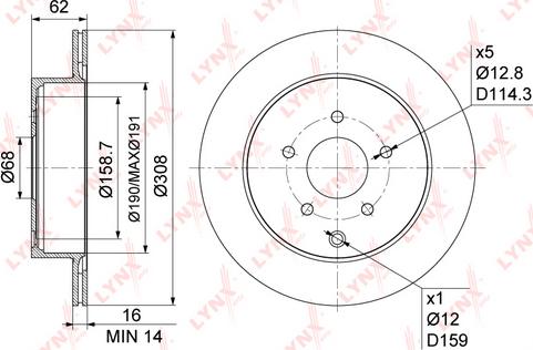 LYNXauto BN-1116 - Kočioni disk www.molydon.hr