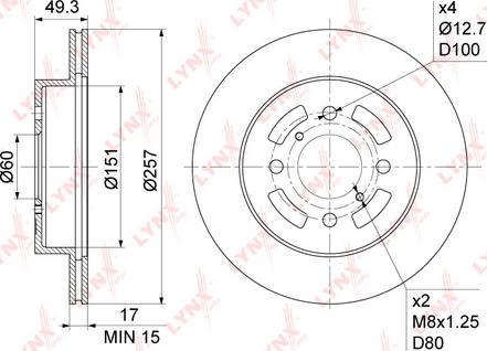 LYNXauto BN-1135 - Kočioni disk www.molydon.hr