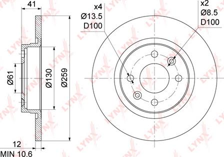 LYNXauto BN-1123 - Kočioni disk www.molydon.hr