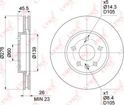 LYNXauto BN-1348 - Kočioni disk www.molydon.hr