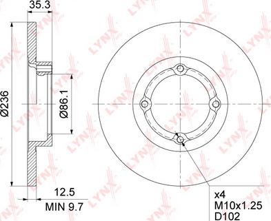 LYNXauto BN-1359 - Kočioni disk www.molydon.hr