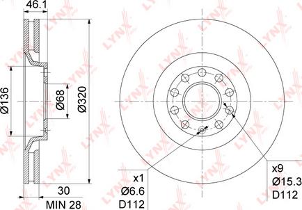 LYNXauto BN-1209 - Kočioni disk www.molydon.hr