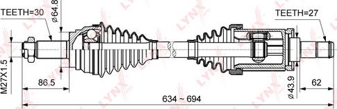 LYNXauto CD-1423 - Pogonska osovina www.molydon.hr