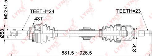 LYNXauto CD-1146A - Pogonska osovina www.molydon.hr