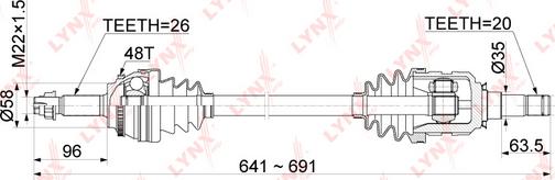 LYNXauto CD-1154A - Pogonska osovina www.molydon.hr