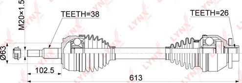 LYNXauto CD-1163 - Pogonska osovina www.molydon.hr