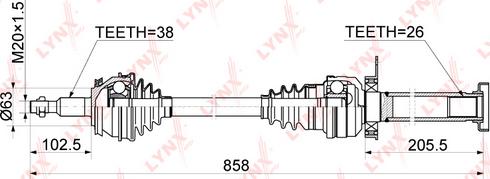 LYNXauto CD-1162 - Pogonska osovina www.molydon.hr