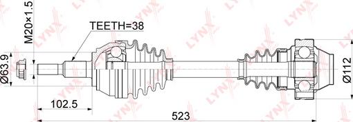 LYNXauto CD-1167 - Pogonska osovina www.molydon.hr