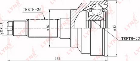 LYNXauto CO-4403 - Kardan, Pogonska osovina www.molydon.hr