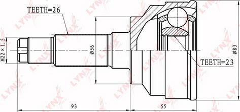 LYNXauto CO-4413 - Kardan, Pogonska osovina www.molydon.hr