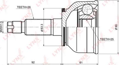 LYNXauto CO-5121 - Kardan, Pogonska osovina www.molydon.hr