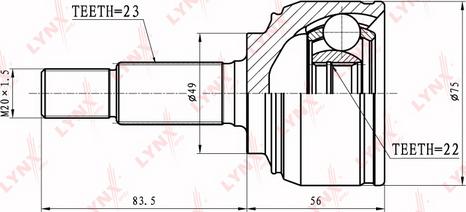 LYNXauto CO-5767 - Kardan, Pogonska osovina www.molydon.hr