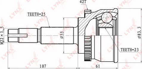 LYNXauto CO-5725A - Kardan, Pogonska osovina www.molydon.hr