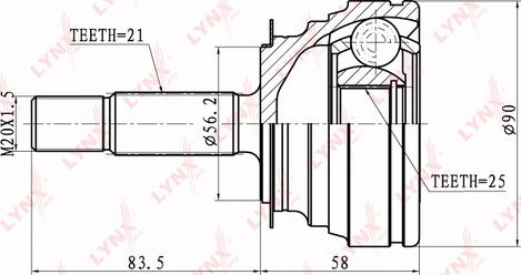 LYNXauto CO-6308 - Kardan, Pogonska osovina www.molydon.hr