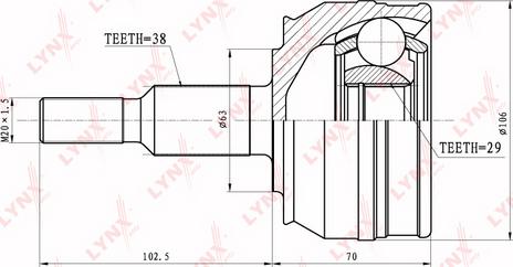 LYNXauto CO-8006 - Kardan, Pogonska osovina www.molydon.hr