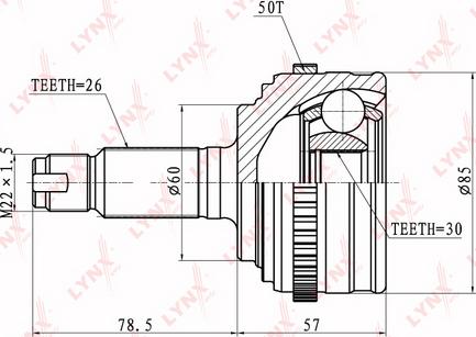 LYNXauto CO-3408A - Kardan, Pogonska osovina www.molydon.hr