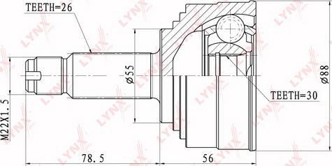 LYNXauto CO-3403 - Kardan, Pogonska osovina www.molydon.hr