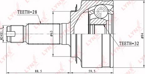 LYNXauto CO-3411 - Kardan, Pogonska osovina www.molydon.hr