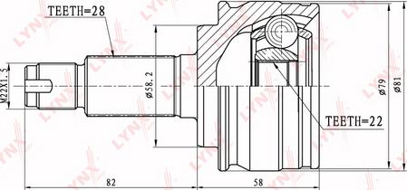 LYNXauto CO-3645 - Kardan, Pogonska osovina www.molydon.hr