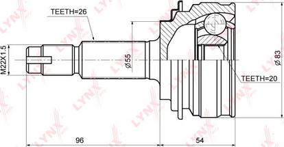 LYNXauto CO-3683 - Kardan, Pogonska osovina www.molydon.hr