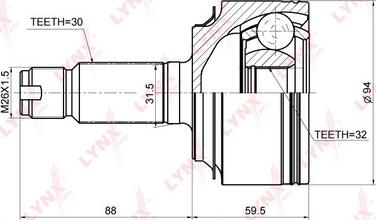 LYNXauto CO-3671 - Kardan, Pogonska osovina www.molydon.hr