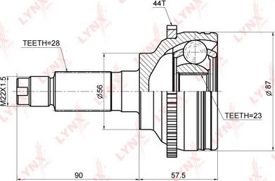 LYNXauto CO-3672A - Kardan, Pogonska osovina www.molydon.hr