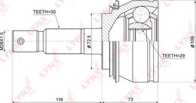 LYNXauto CO-3856 - Kardan, Pogonska osovina www.molydon.hr