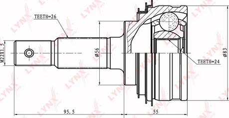 LYNXauto CO-7549 - Kardan, Pogonska osovina www.molydon.hr