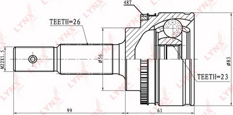 LYNXauto CO-7558A - Kardan, Pogonska osovina www.molydon.hr