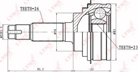 LYNXauto CO-7507 - Kardan, Pogonska osovina www.molydon.hr