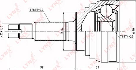 LYNXauto CO-7514 - Kardan, Pogonska osovina www.molydon.hr