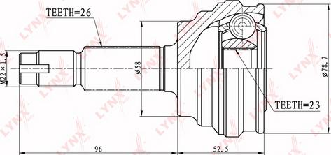 LYNXauto CO-7515 - Kardan, Pogonska osovina www.molydon.hr